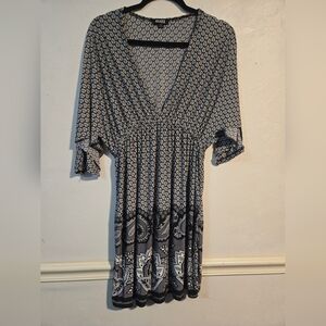 Black and White Patterned Dress